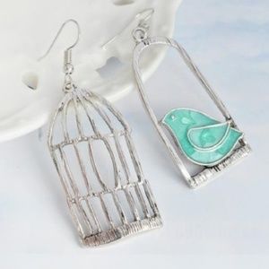 3/$55 item! - cute bird and cage earrings